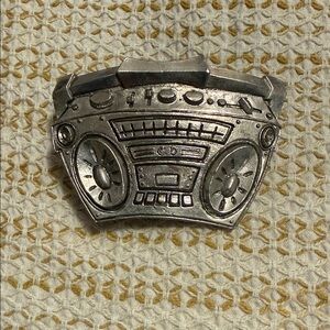 ORLANDER Enterprise Boombox Belt Buckle 2004 Silver Star Belt Buckle Retro